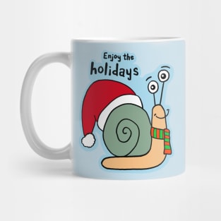 Enjoy the Holidays! Christmas Snail Mug